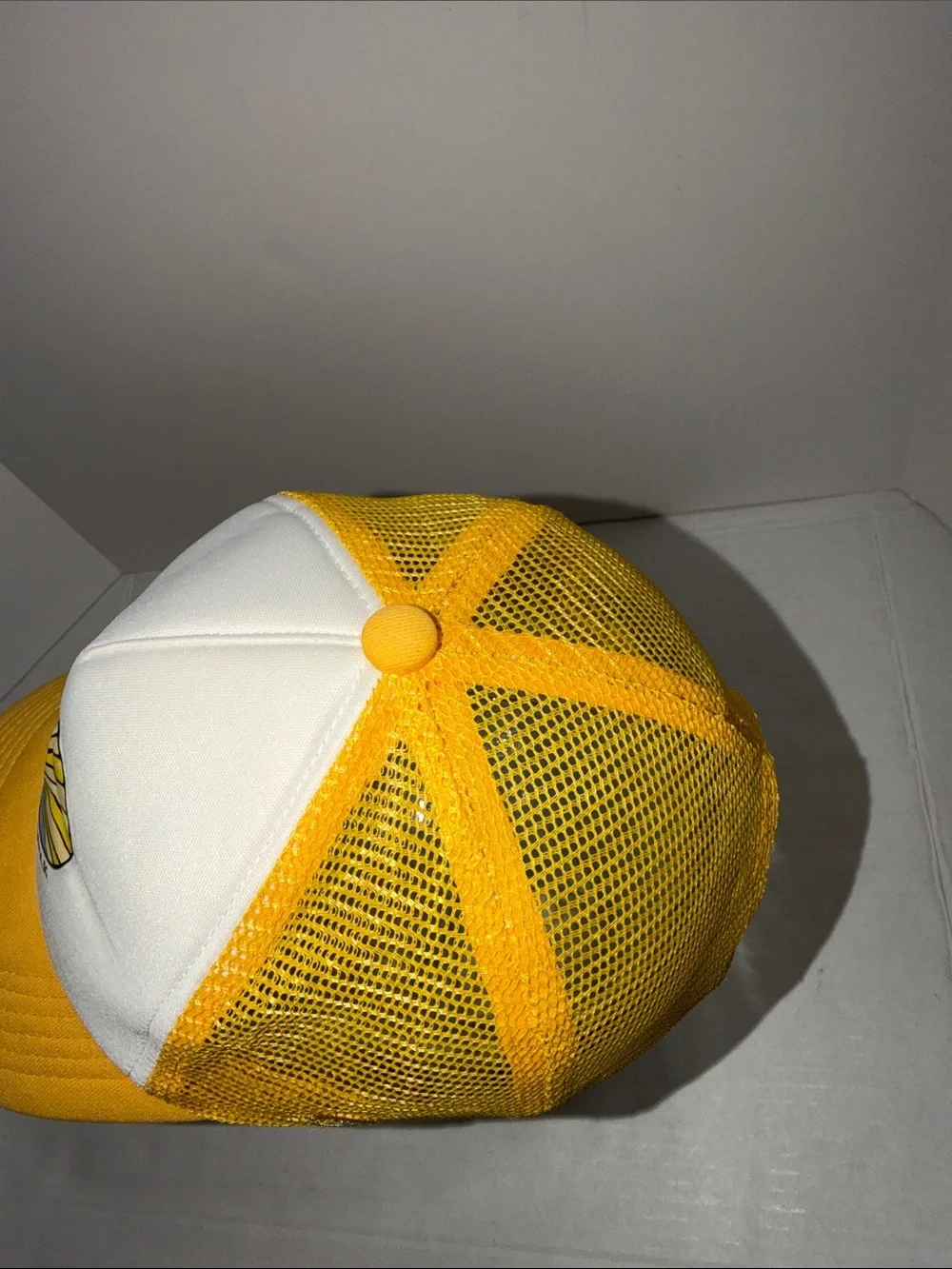 Kids Yellow & White Trucker Hat Seabrook Island, SC Sunrise Graphic